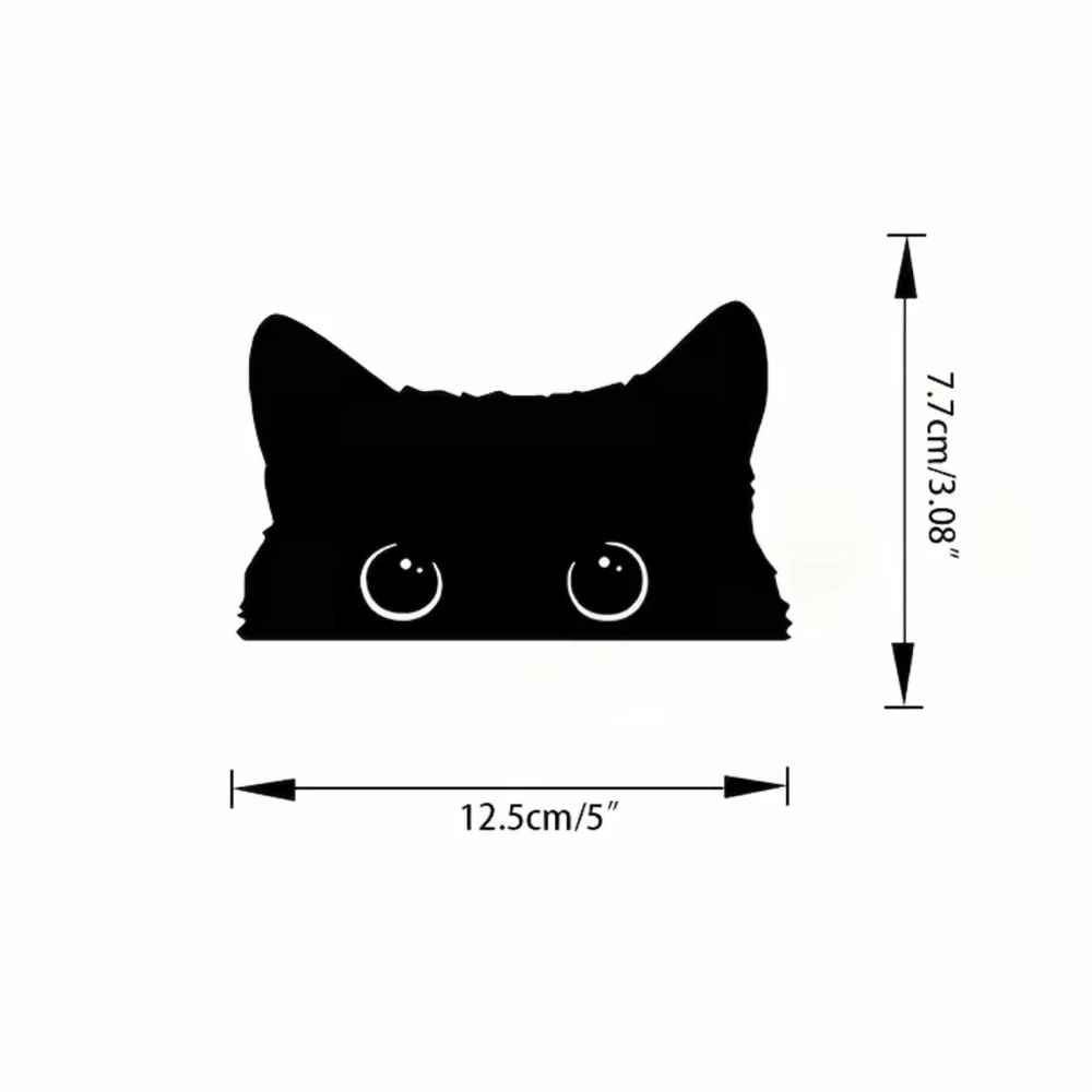 2 black cat vinyl stickers, for the car or computer.